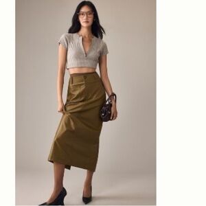 Anthropologie Maeve The Colette Faux Leather
Maxi Skirt M